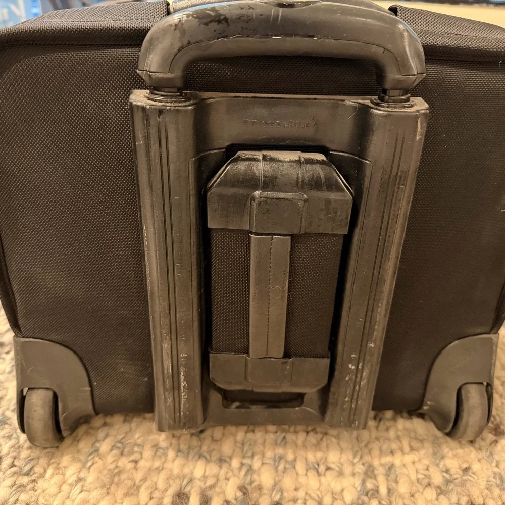 Briggs & Riley Black Laptop Briefcase with Front Pocket and Top Handle